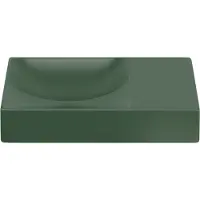 Clou Vale Fontein 38x19cm Keramiek - Zonder Kraangat Rechts - Mat Pijnboom Groen - 8717462013197 - Rechthoekig - Wastafels, Fonteinen, Opzetfonteinen