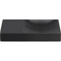 Clou Vale fontein 45 cm, zonder kraangat links, mat zwart keram