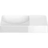 Clou Vale Fontein 45x19cm Keramiek - Zonder Kraangat Rechts - Glans Wit - 8717462011223 - Rechthoekig - Wastafels, Fonteinen, Opzetfonteinen
