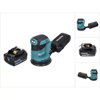 Makita Slijpmachine + polijstmachine, DBO 180 G1 Accu excentrische schuurmachine 18 V 125 mm + 1x oplaadbare accu 6,0 Ah - zonder oplader (Excentrische schuurmachine)