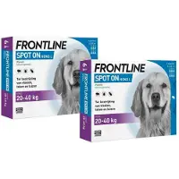 Frontline 2x Spot On Anti Vlooien en Teken Druppels Hond 20 - 40 kg 6 pipetten