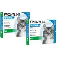 Frontline 2x Spot On Anti Vlooien en Teken Druppels Kat vanaf 1 kg 6 pipetten