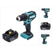 Makita Boormachine + slagboor, DDF 485 G1 accuboormachine 18 V 50 Nm Brushless + 1x accu 6.0 Ah - zonder oplader (Oplaadbare batterij)