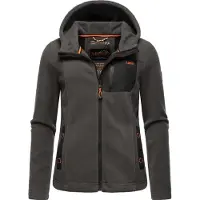 MARIKOO Fleece jas 'Mount Iwaki' antraciet / oranje / zwart