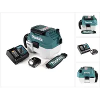 Makita DVC 750 LRG1X3 accu stofzuiger nat- en droogzuiger 18 V draagbaar + 1x 6,0 Ah accu en oplader - zonder accessoires
