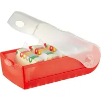 HAN CROCO 997-617 Kaartenbox Doorschijnend, Rood Aantal kaarten (max.): 900 kaarten DIN A7 liggend Incl. 100 gelinieerd