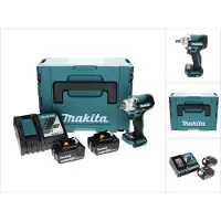 Makita DTW 300 RGJ accu-slagmoersleutel 18 V 330 Nm 1/2" borstelloos + 2x accu 6,0 Ah + oplader + Makpac