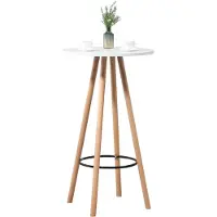 CLP Livia statafel - Bartafel - Partytafel - Rond - natura/wit