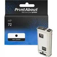 PrintAbout Inktcartridge 72 (C9403A) Mat-zwart geschikt voor HP