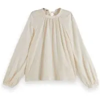 Scotch & Soda Regular fit blouse met druppelvormige hals