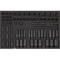 Sonic Doppenset 3/8" & 1/2", kracht 72-dlg. SFS