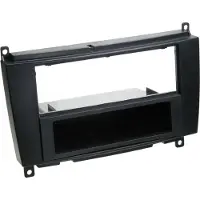 ACV 2-DIN frontpaneeladapter met opbergvak voor Mercedes CLK 2004 > zwart
