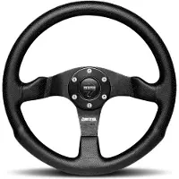 Momo Competition Steering Wheel 350 mm - Black AirLeather/Black Spokes