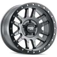 Dirty Life 9309 Canyon Pro 17x9/5x127 BP/-12mm Offset/71.5mm Hub Satin Graphite Wheel - Beadlock