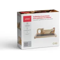 Livoo Sausage Guillotine - - MEC127 - Rubberwood and slate top - Stainless steel blade - Safety