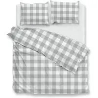 Zo! Home Dekbedovertrek Quattro-di-Lino Dove-Grey Katoen-240 x 200 / 220 cm | Lits-Jumeaux