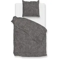 Zo! Home Dekbedovertrek Paisley-di-Lino Dark Grey - 100% Katoen - 140 x 200/220 cm