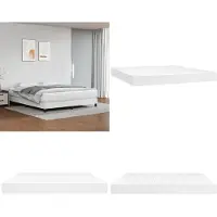 vidaXL Pocketveringmatras Wit 180x200x20 cm Kunstleer - Pocketveringmatras - Pocketveringmatrassen - Matras - Slaapkamer meubels