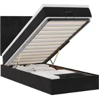 vidaXL Ottoman bed met matrassen 100x200cm fluweel zwart