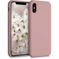 Kwmobile telefoonhoesje geschikt voor Apple iPhone X - Hoesje met siliconen coating - Smartphone case in winter roze
