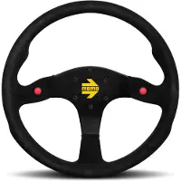 Momo MOD80 Steering Wheel 350 mm - Black Suede/Black Spokes