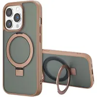 Accezz Ring Stand Backcover met MagSafe voor de Apple iPhone 14 Pro Max - Bruin