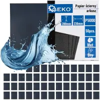 GEKO Waterproof schuurpapier - P5000 - 230x280mm - Droog en nat gebruik - 50 stuks