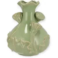 DK Design Daan Kromhout - Vaas - Bloemenvaas - Lotus - Keramiek - Pistache Groen - Groot - 15x20cm