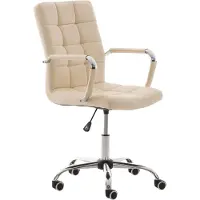 CLP Deli V2 Bureaustoel - Ergonomisch - Voor volwassenen - Kunstleer - creme
