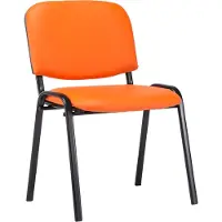 CLP Ken Bezoekersstoel - Kunstleer oranje