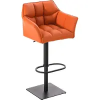 CLP Barkruk Damas B1 - Kunstleer, zwart frame - Oranje