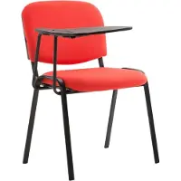 CLP Ken Bezoekersstoel - Met klaptafel - Stof rood