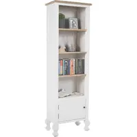 CLP Dorma boekenplank - Staande plank van hout - Vrijstaande plank voor hal en woonkamer - natura/wit