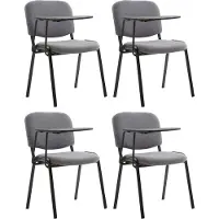 CLP Ken Set van 4 stoelen - Met klaptafel - Stof grijs
