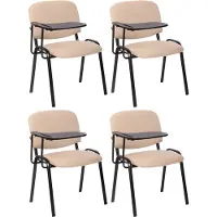 CLP Ken Set van 4 stoelen - Met klaptafel - Stof creme