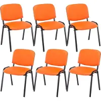 CLP Ken Set van 6 Bezoekersstoel oranje