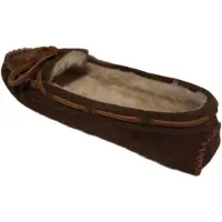 Minnetonka -MOCASSIN-CHOCO BROWN-SUEDE-GEVOERD-37