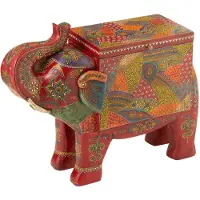 J-Line koffer Olifant Delhi - hout - mix