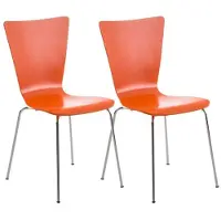 CLP Aaron Set van 2 Bezoekersstoelen oranje