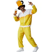 TecTake dressforfun - Herenkostuum Bier joggingpak - M - Verkleedkleding carnaval - Halloween - Verkleden - Feestkleding - Carnavalskleding - Feest - Partykleding