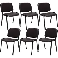 CLP Ken Set van 6 Bezoekersstoel bruin