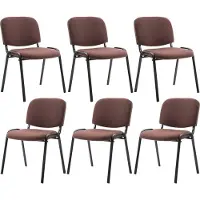 CLP Ken Set van 6 bezoekersstoelen bruin