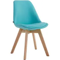 CLP stoel Manado, bekleding van kunstleer met zitkussen en houten poten. Frame: bruin. Framekleur: wit
