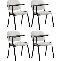 CLP Ken Set van 4 stoelen - met klaptafel - Kunstleer wit