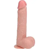 Realrock - Vibrerende en Stotende Dildo met Ballen 20.5 cm – Huidkleur