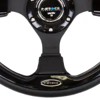 Nrg Reinforced Steering Wheel (320mm) Blk w/Gloss Black Trim