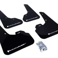 Rally Armor 10-13 Mazda3/Speed3 (Hatch/Sedan) Black UR Mud Flap w/White Logo