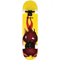Möve 31" Fire Skateboard Geel - Rood - Zwart