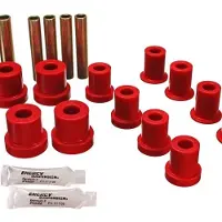 Energy Suspension 73-87 GM Denali XL/Suburban/Yukon XL 4WD Red Front Leaf Spring Bushing Set