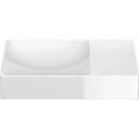 Clou Vale font. 38 cm, zonder kraangat rechts, glanz. wit keram